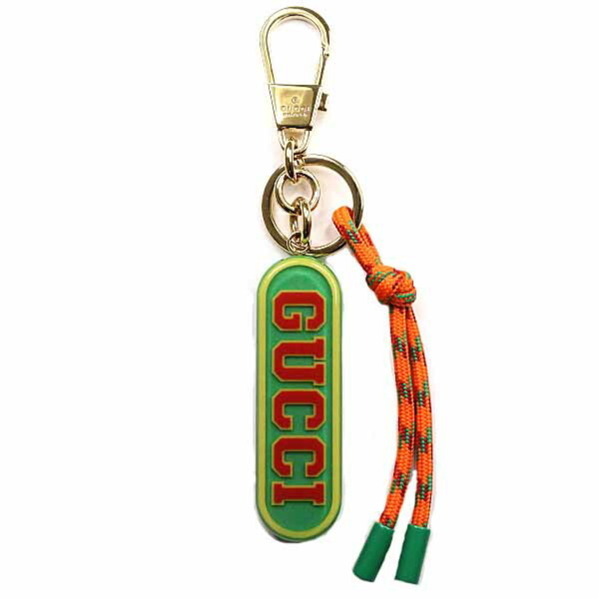 Gucci Gucci Keychain Key Holder Strap Charm 752697 Green Orange